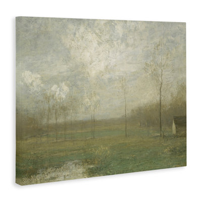 Toile Hazy Farmland View, design par lettré et doublé