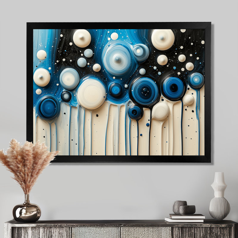 Colyt Rhythic Driauge Drip Paint River I - Drip Peinture, art mural, Reproduction encadrée d'une seule photo