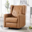 Ensemble de salon moderne inclinable en similicuir 4 pièces avec canapé modulaire électrique et fauteuil inclinable manuel berçant, porte-gobelets, console et port USB