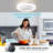 19.7'' Sandee LED Standard Ceiling Fan with Remote Control and Light Kit Included, Smart Bladeless Ceiling Fans with Alexa/Google Assistant/App Control Color Changing LED-RGB Back Ambient Light for Bedroom-615268961