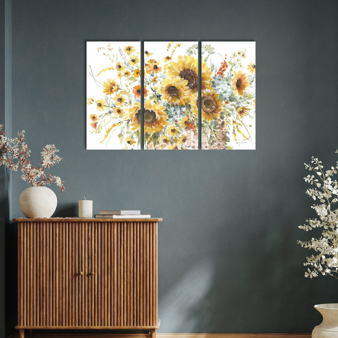 Sonnenblumen für immer I von Lisa Audit - Giclée auf Leinwand ohne Rahmen Galerieverpackt