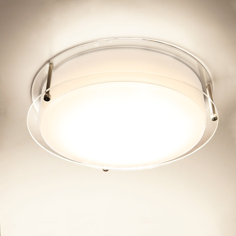 Fateema Acrylic LED Flush Mount, 3.50" H x 11.75" W x 11.75" D