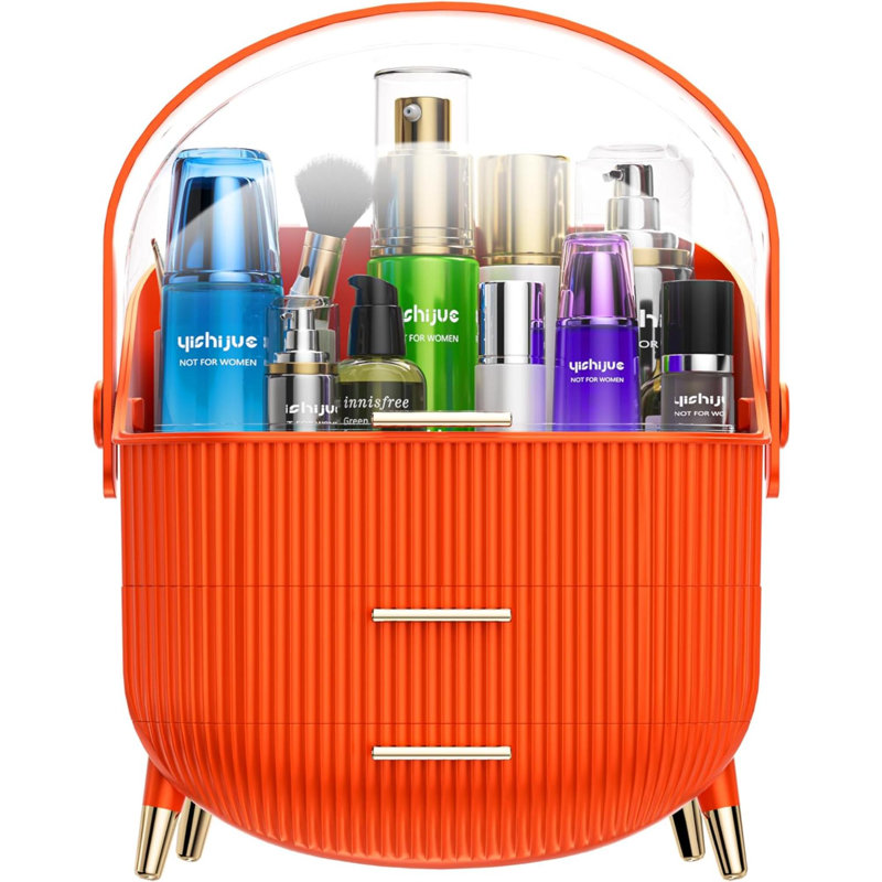 Organisateur de maquillage en plastique Rhuiradh, Orange