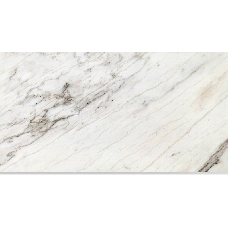 Carreaux de marbre blanc 12 po x 24 po - naturel pour la cuisine gracieuse et carrelage de salle de bain 12 * 24 pour les murs et les planchers élégants