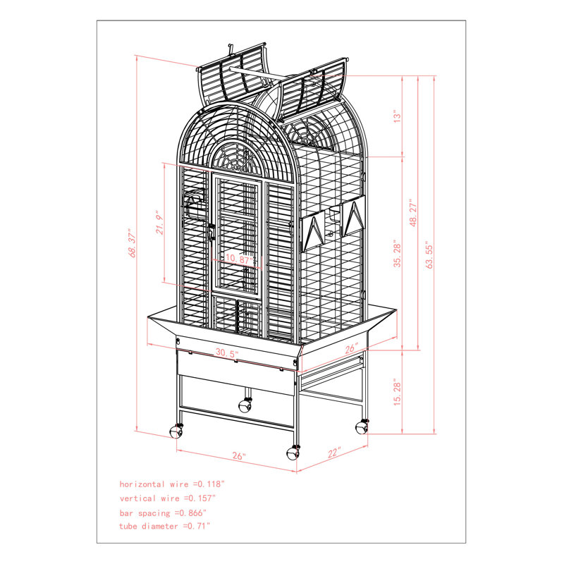  Cage ouverte moyenne grès par HQ, Grès