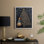 «Christmas Holiday Art DCXLV III», reproduction d'art encadrée - bois massif