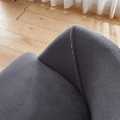 2 tabourets de bar à hauteur de comptoir, tissu en velours gris foncé et fabrication en métal noir pour les cafés, îlots de cuisine rembourrés, cadre de pub, restaurant,