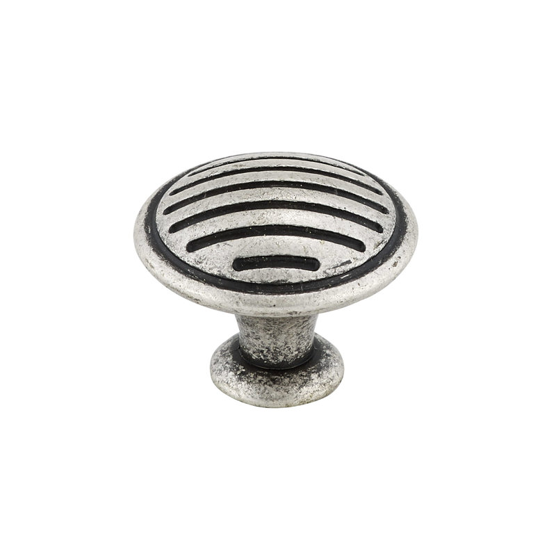 Poignée ronde 1 3/16" de diamètre Expression, Argent ancien