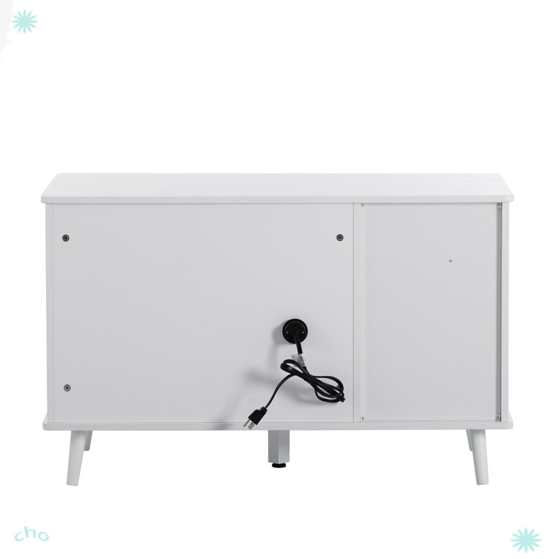 Table d'appoint pour chat avec 3 portes et salle de rangement pour chat, Blanc