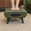 Tabouret en cuir de haute qualité, équipé de poignées portables et de pieds en métal; Repose-pieds carré moderne et minimaliste avec espace de rangement caché, disponible en plusieurs couleurs, convenant au salon-132900149