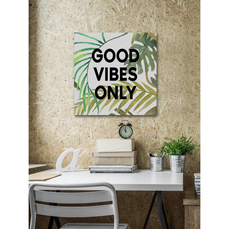 « good vibes only vii », reproduction d’impression sur toile tendue, H 12 po x l 12 po x P 1,5 po
