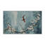 Tapis bleu soyeux et moelleux-101423491
