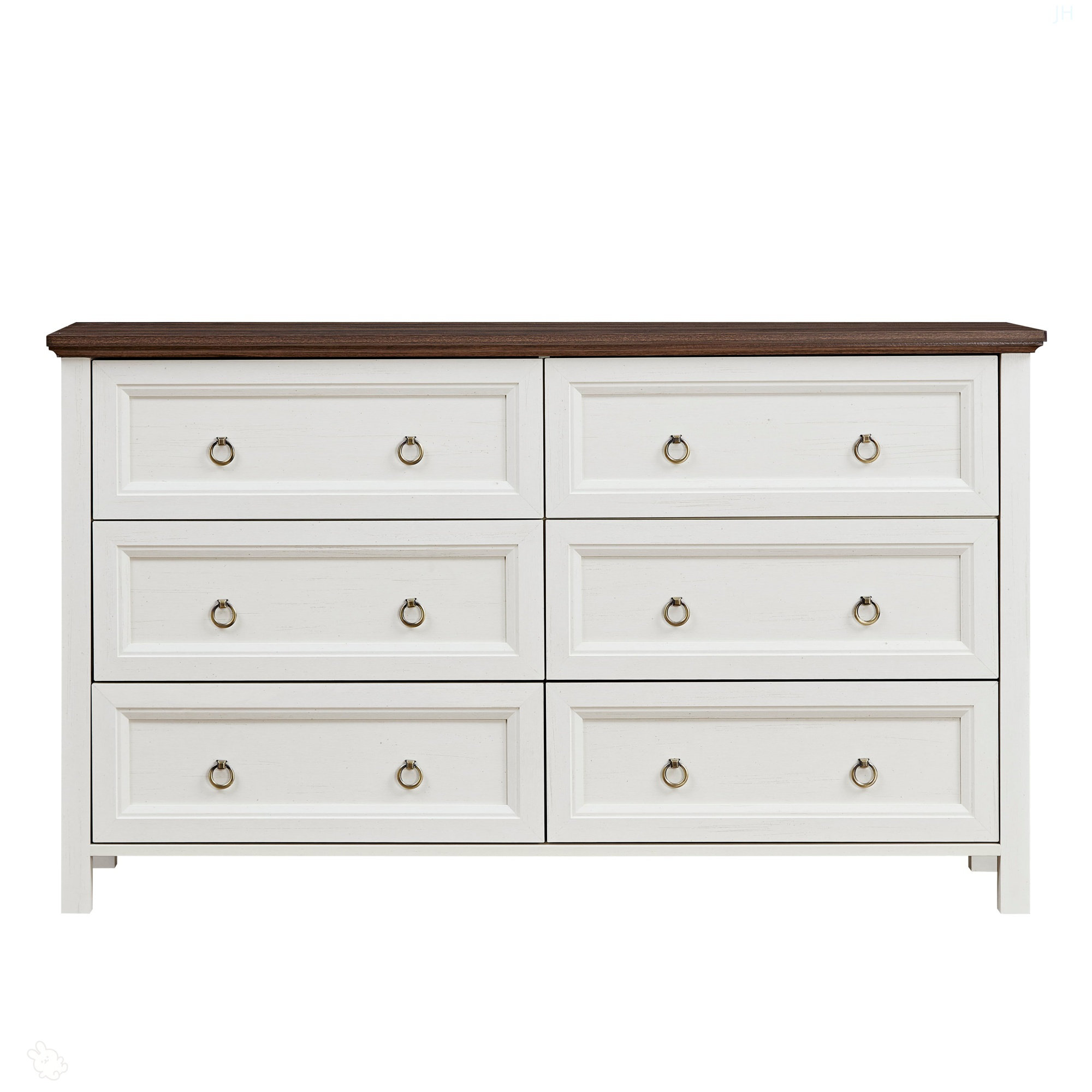 Ophelia & Co. Farmhouse 6 Drawers Dresser For Bedroom, Wood Rustic Wide ...