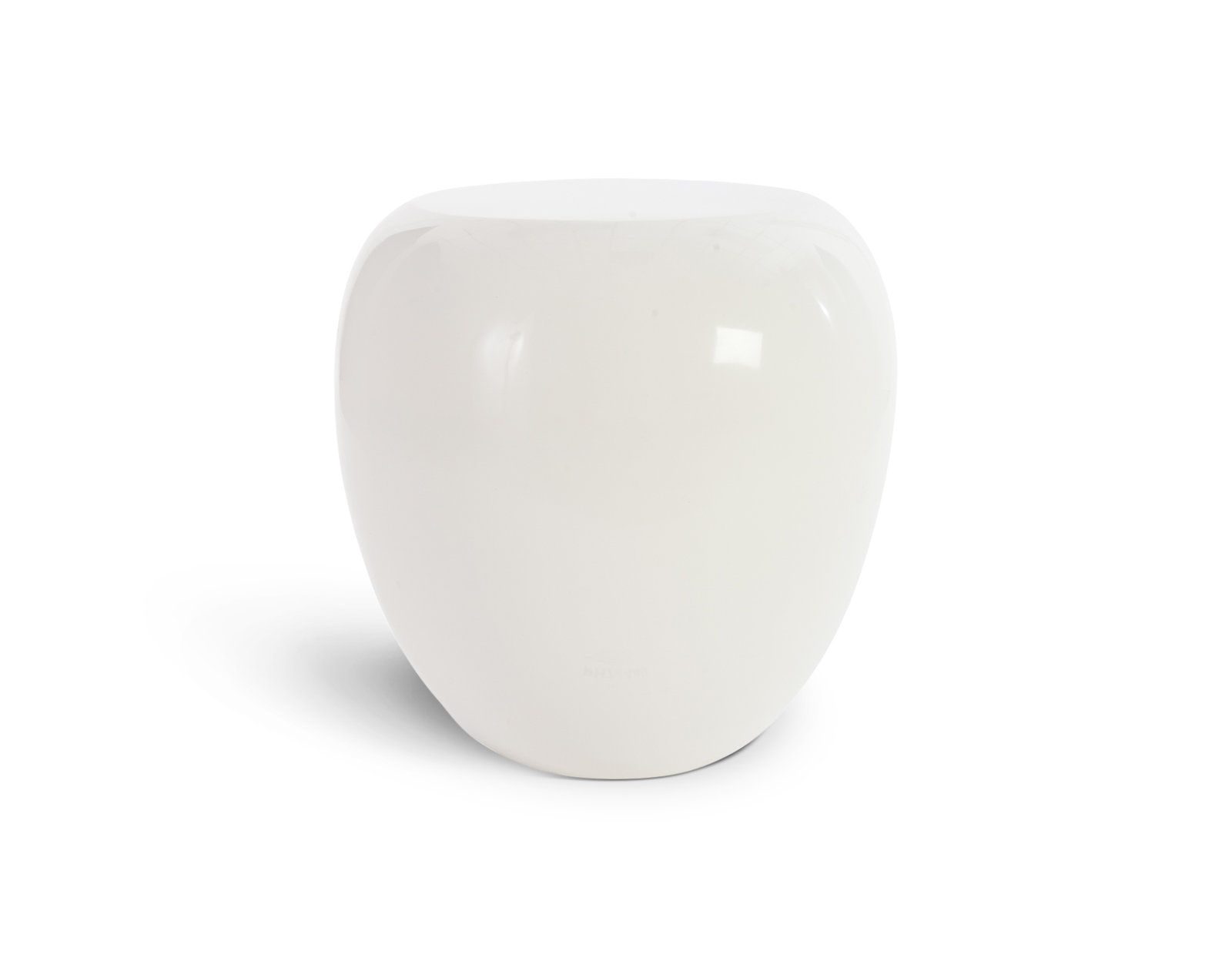 River Stone Side Table Gel Coat White