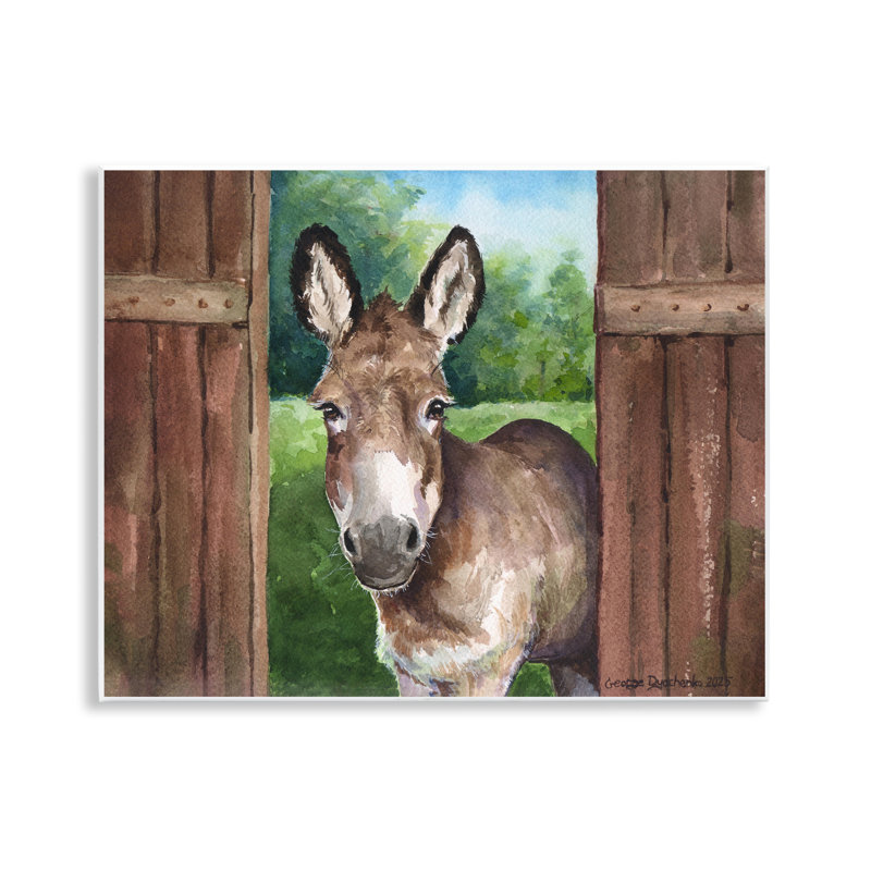 Âne dans une plaque murale en bois, design par George Dyachenko