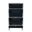 Range-chaussures 3 portes en métal, armoire de rangement pour chaussures autoportante moderne, rotin en métal, pour vestibule