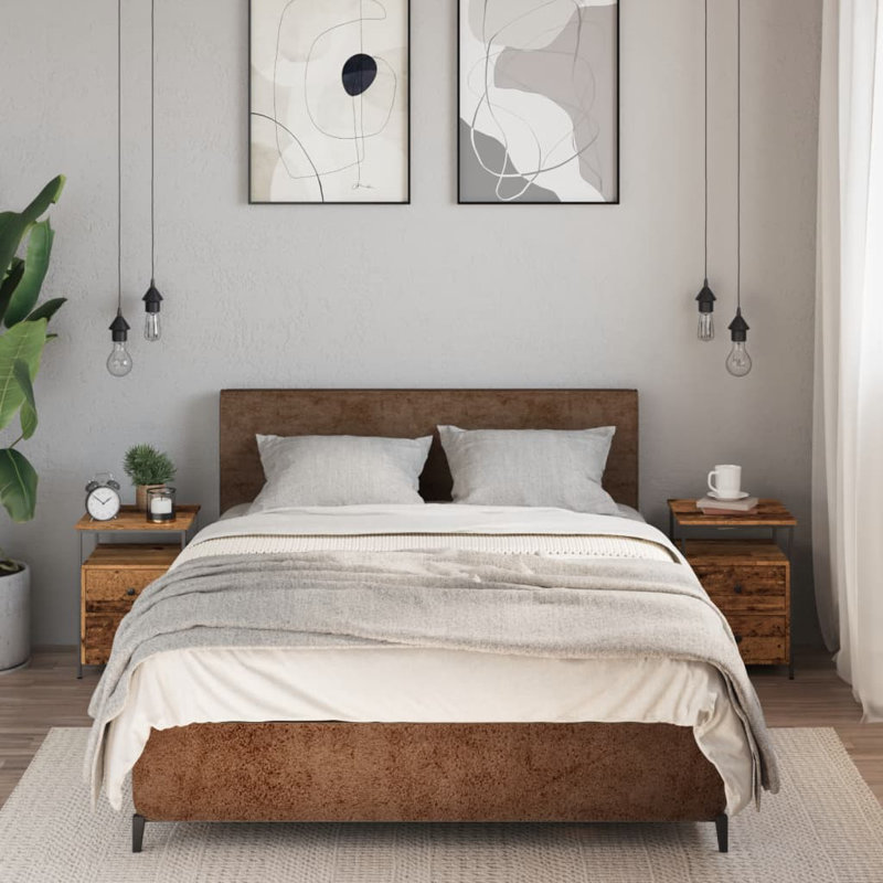 Alanni 34cm W Bedside Table, Reclaimed Wood