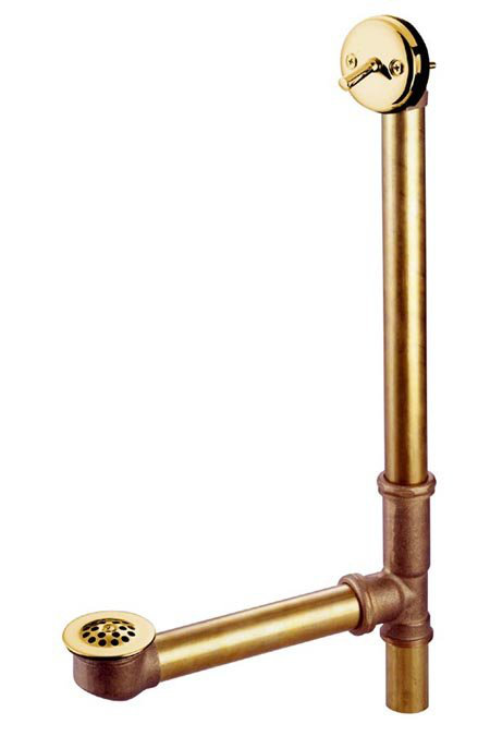 Pop-Up Kitchen Sink Drain, Polished Brass