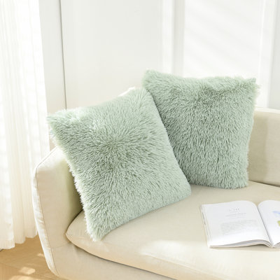 Square Faux Fur Pillow Cover