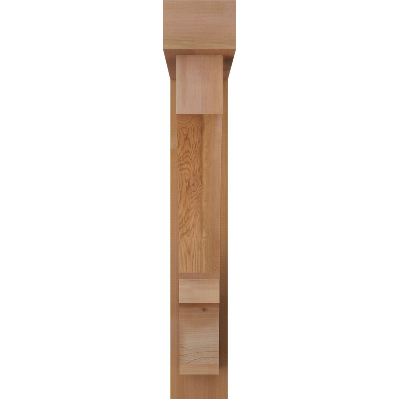 Support de bloc Balboa avec entretoise décalée, 38 x 30, Cèdre rouge occidental de l 6 po (scié brut)