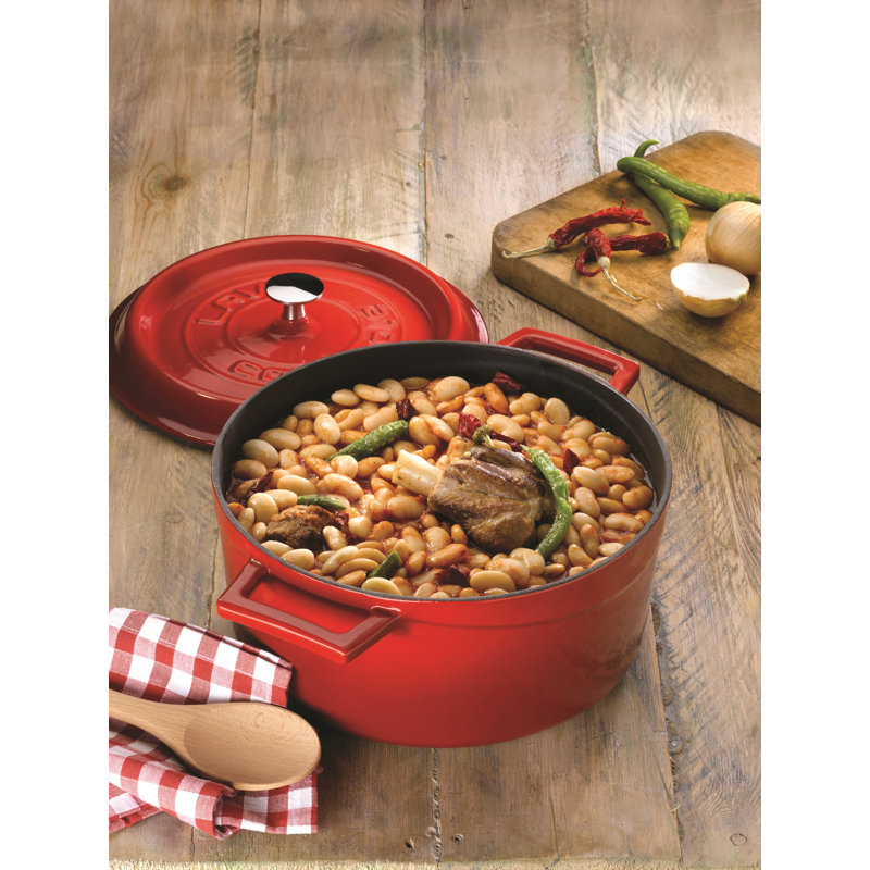 Lava Canada Enameled Cast Iron Round Dutch Oven, 0.8 Qt., Blue