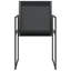 Chaises de patio Latitude Run® 4 pièces en acier noir et polyester enduit de PVC
