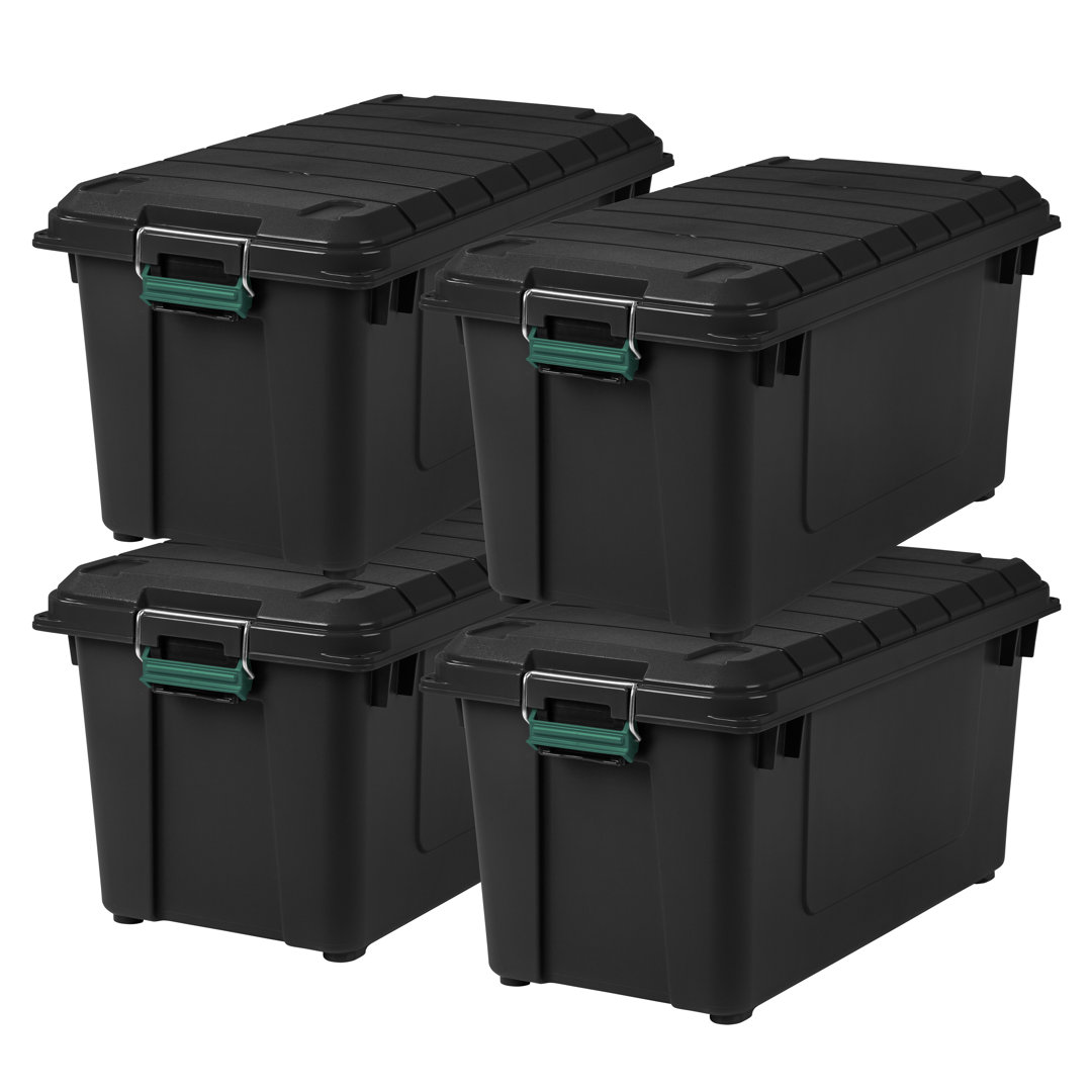 82 Qt./20.5 Gal. WeatherPro Heavy-Duty Latching Utility Tote Set (Set of 4) Remington