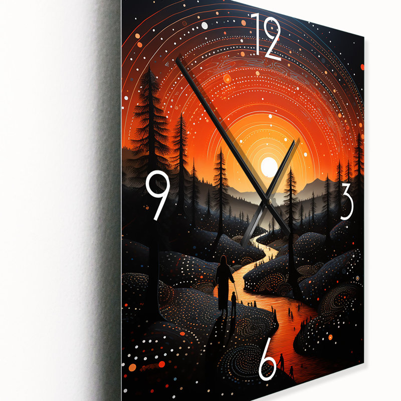 Linzi - horloge murale art amérindien surdimensionnée, Moyen