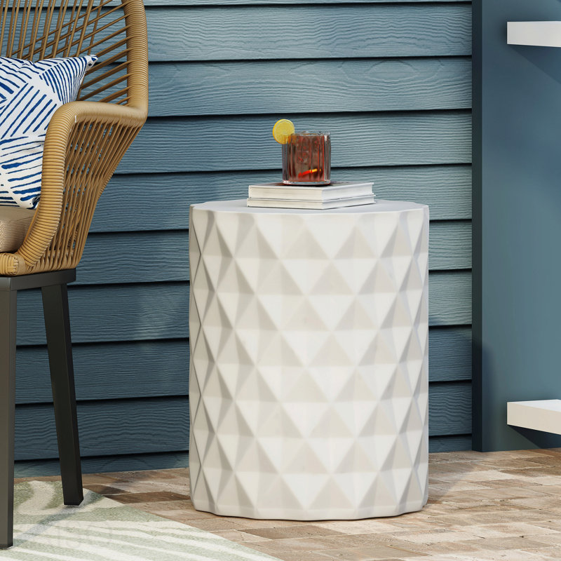 Outdoor Lightweight Concrete Side Table