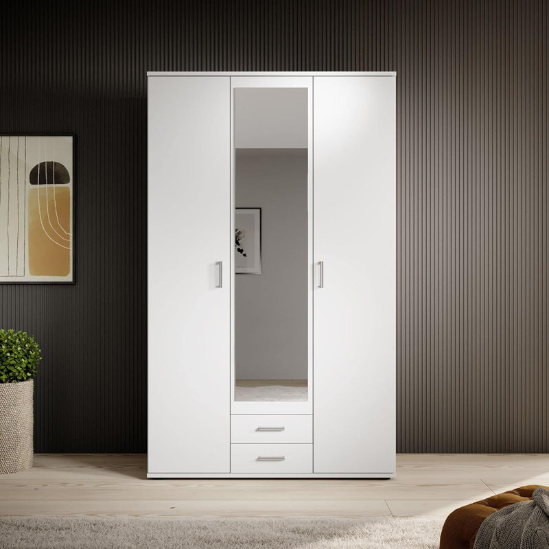 Qirat Manufactured Wood Wardrobe, White Matt