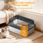 Stainless Steel Cat Litter Box with Lid,Extra Large Litter Box for Cats,Metal Litter Pan High Sided,Anti-Urine Leakage, Easy Cleaning, Include Scoop-438181720