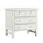 Table de chevet avec 4 tiroirs de rangement Georgina - Blanc antique-1550799116