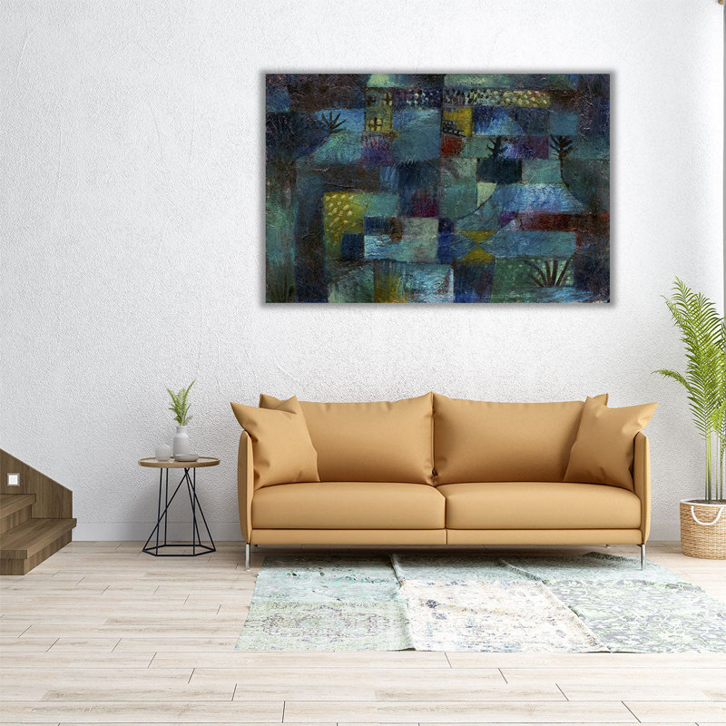 Jardin en terrasses, 1920 - reproduction d'art sur toile, H 20 po x l 30 po