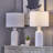 24'' White Ceramic  Table Lamp (Set Of 2)