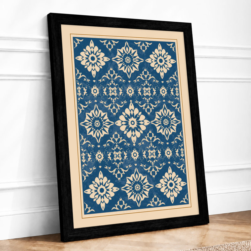 Ornamental Geometry Geometric - Framed Print, Black, A3 - 42.0 x 29.7 cm