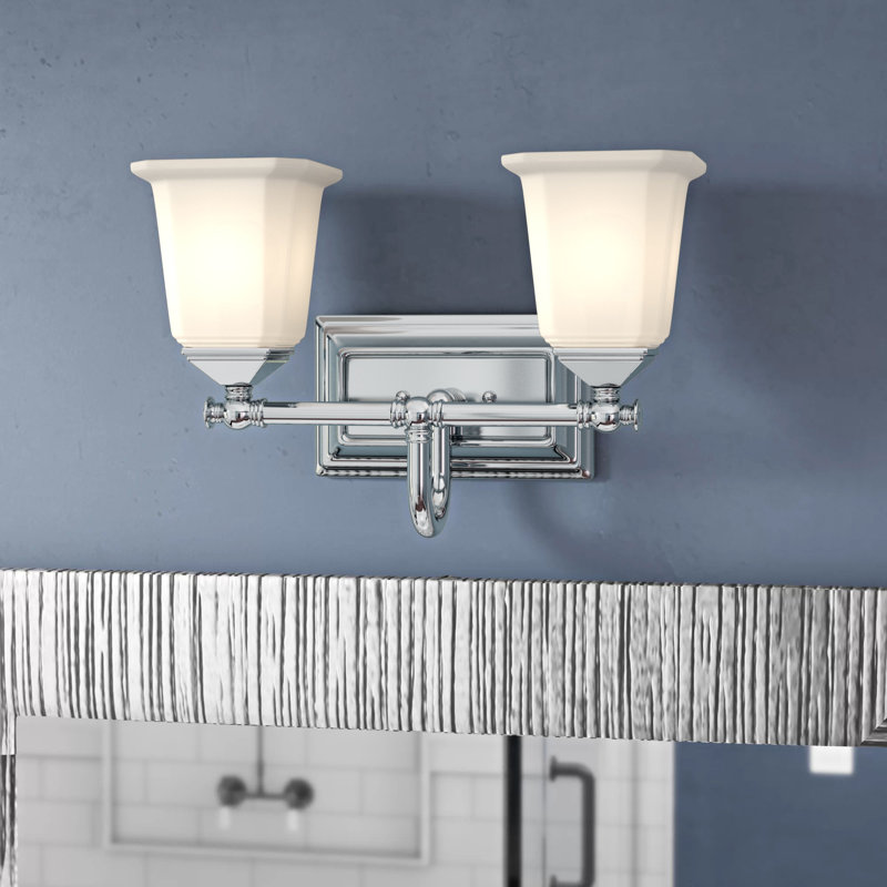 Bima 2 - Light Dimmable Vanity Light, Polished Chrome, Opal