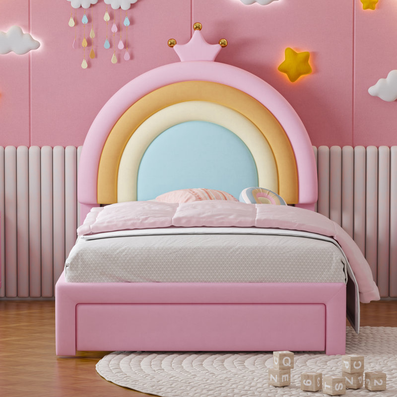 Rainbow Design Bed, Twin