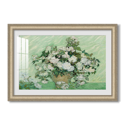 Roses, 1890-Vincent van Gogh-Custom Framed Canvas