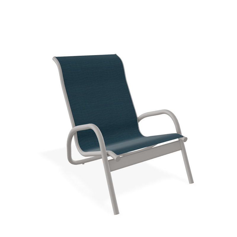 Gardenella Patio Chair, Teal Sunbrella®, Warm Gray