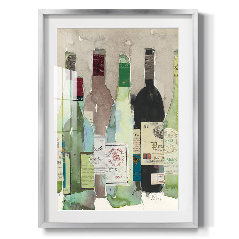 Rouge ou blanc II - impression encadrée, Argent argent