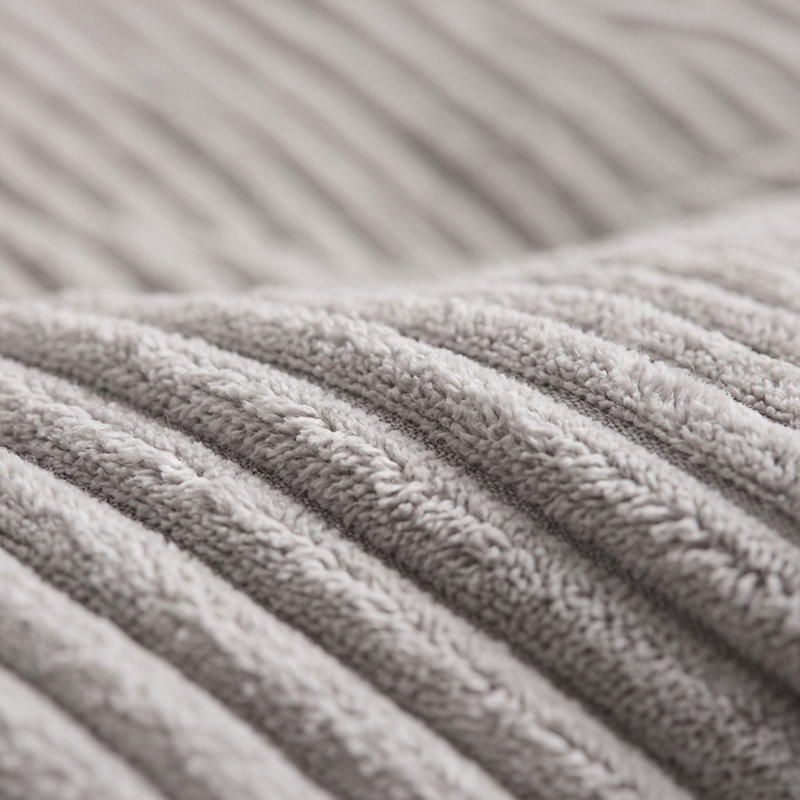 Shara Bean Bag, Gray Corduroy, Polystyrene Beans