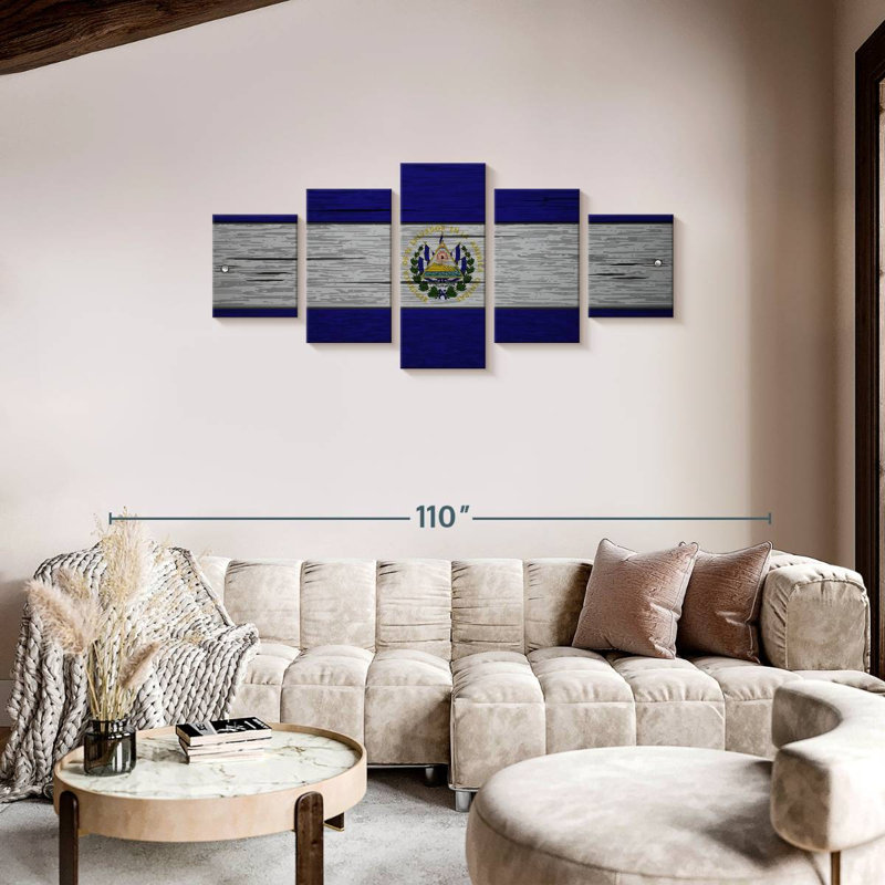 Drapeau du Salvador, H 34 po x l 74 po
