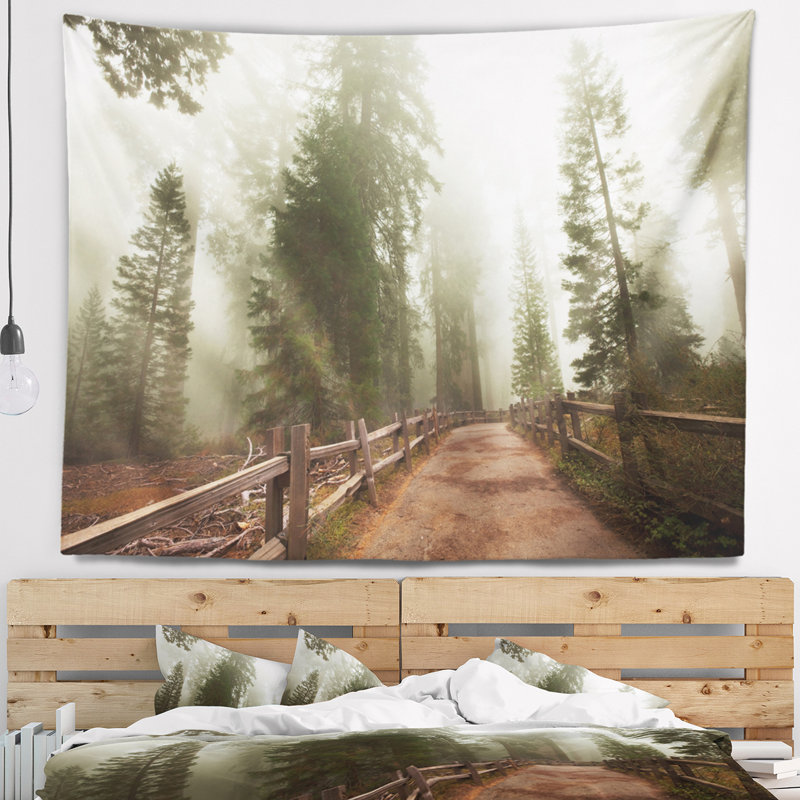 Paysage, tapisserie du parc national de Sequoya, H 68 po x l 80 po