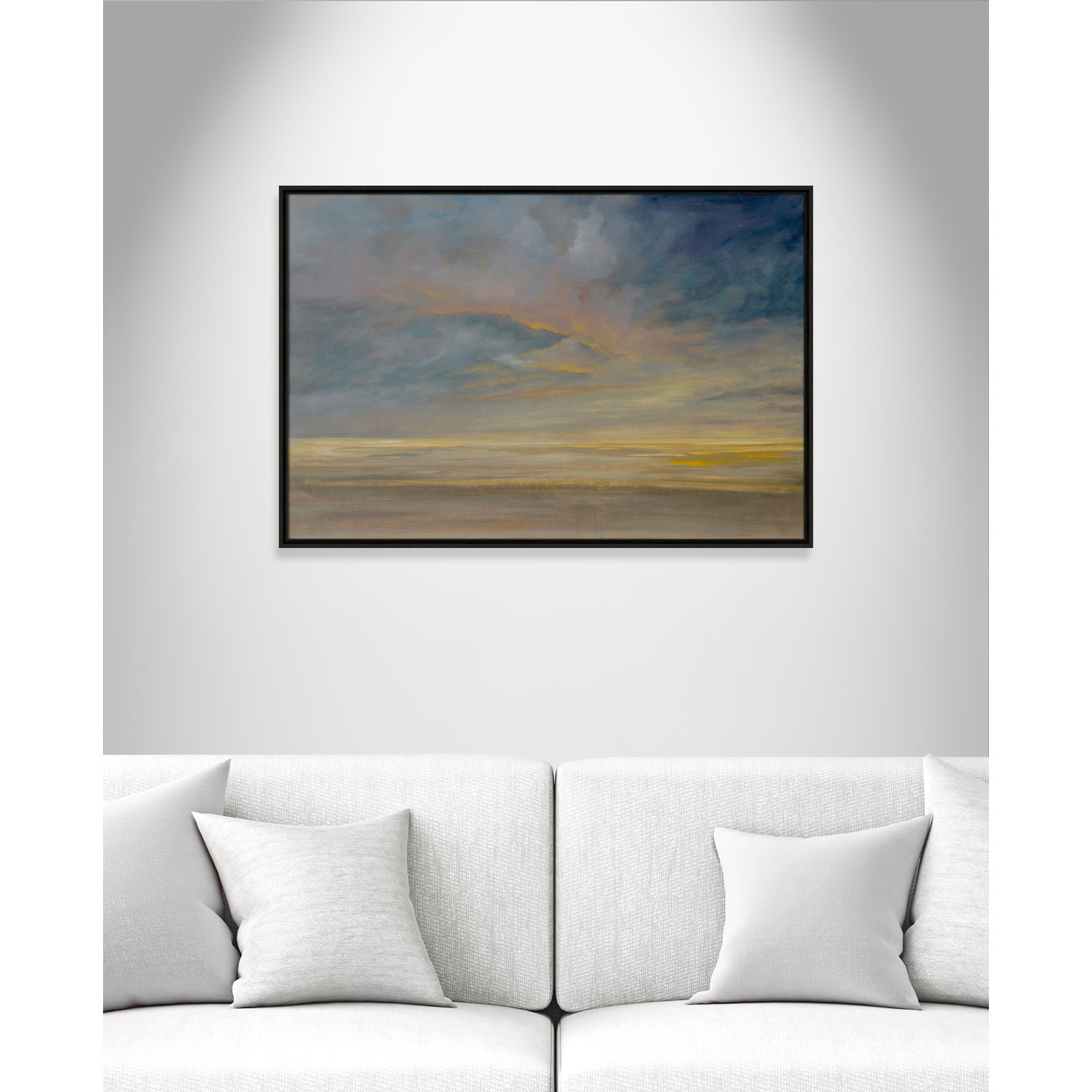 Saffi "Dawning Unrest" Painting, 25.5" H x 37.5" W, Black