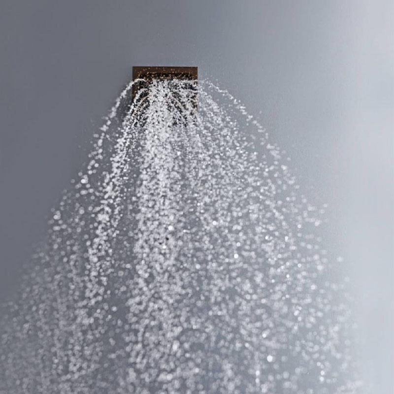 FontanaShowers Lima Ultra Waterfall Shower System, Light Oil Rubbed Bronze, 22" Wall Mount Rainfall Showerhead with 6 Body Jets and Handheld Spray