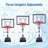 Pool Basketball Hoop Portable For Swimming Pool, Black Upgraded Water Basketball Backboard Stand-127396770
