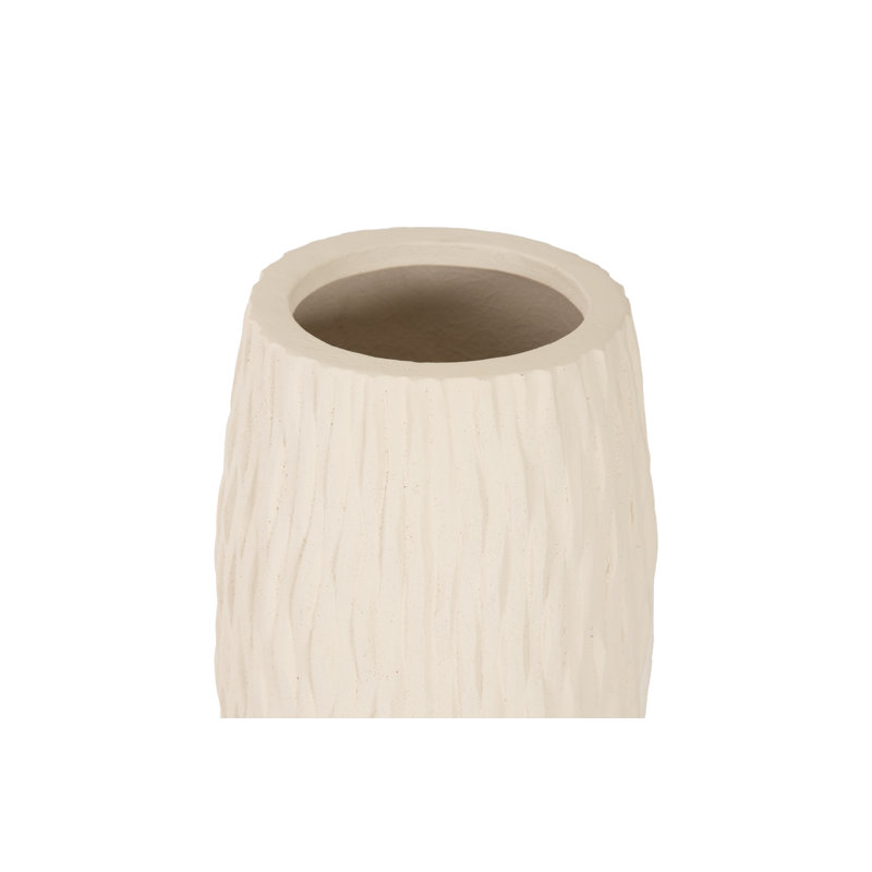 Pot de fleurs en résine Citrana, H 24 po x l 11 po x P 11 po, Blanc cassé