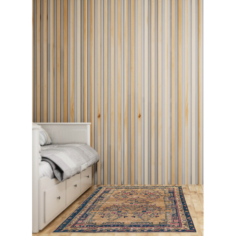 Tapis brun clair Antalya 5 pi 2 po x 7 pi 1 po