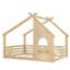 Lit de plancher en bois massif avec toit en forme de maison, aucun sommier nécessaire-1365663155-1365663156