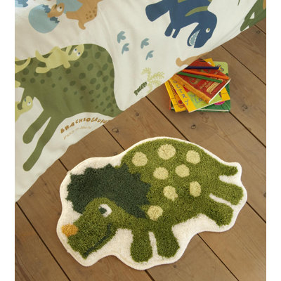 Dino Shaped Rug Green